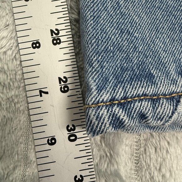 Forever 21 Jeans Womens 25 Straight Boho Y2K Blue Patchwork Stretch Denim 26x30 - Picture 6 of 7